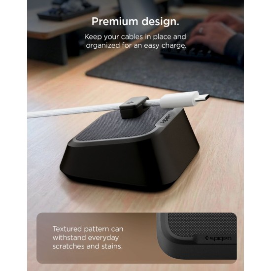 Suport Magnetic Spigen pentru Cabluri, Organizator Premium, Negru (Încărcătoare Wireless, APP11145) by www.silkase.ro