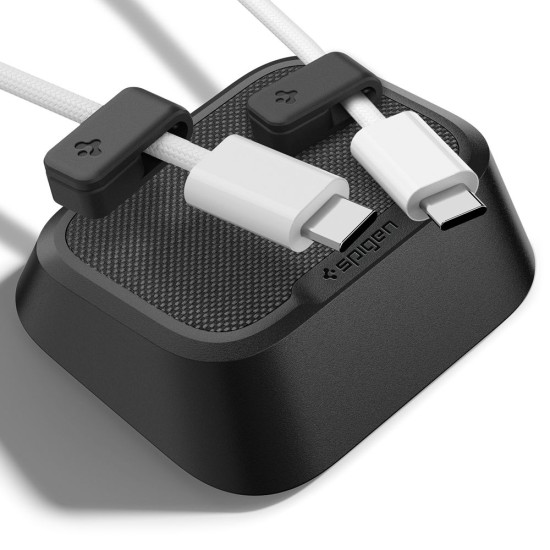 Suport Magnetic Spigen pentru Cabluri, Organizator Premium, Negru (Încărcătoare Wireless, APP11145) by www.silkase.ro