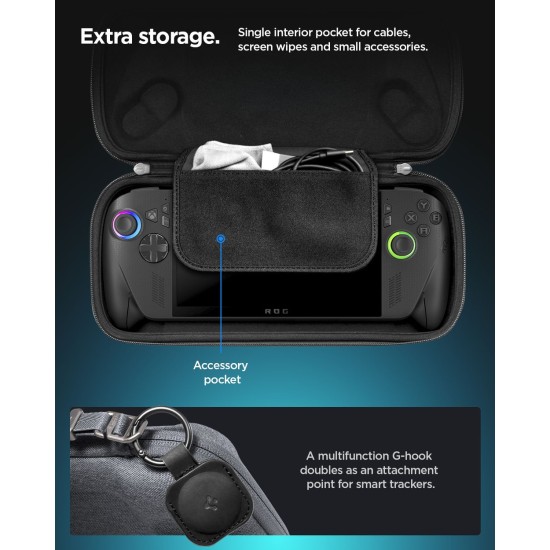 Husă de Protecție Spigen Klasden Pouch pentru Asus ROG Ally / Ally X, Charcoal Gray (Diverse accesorii, AGP11146) by www.silkase.ro