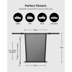 Barieră de Protecție Auto Spigen Pet Backseat Barrier PS200, Negru
