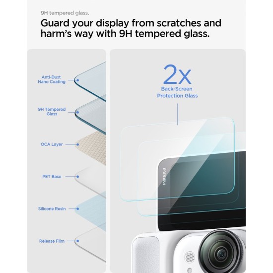 Set 2 Folii de Protecție Spigen Glass tR Slim pentru Insta360 Go Ultra Set 2 Folii de Protecție Spigen Glass tR Slim pentru Insta360 Go Ultra (Ingredi, AGL11171) by www.silkase.ro