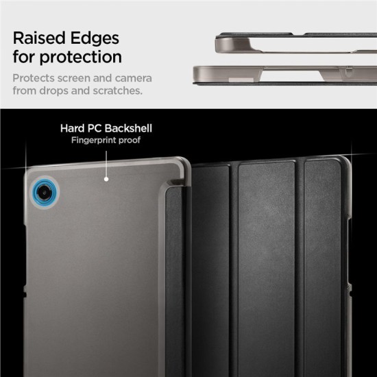 Husa Tableta Spigen Smart Fold pentru Samsung Galaxy Tab A11 (2025) / A9 (2023), Black (Ingredi, ACS11175) by www.silkase.ro