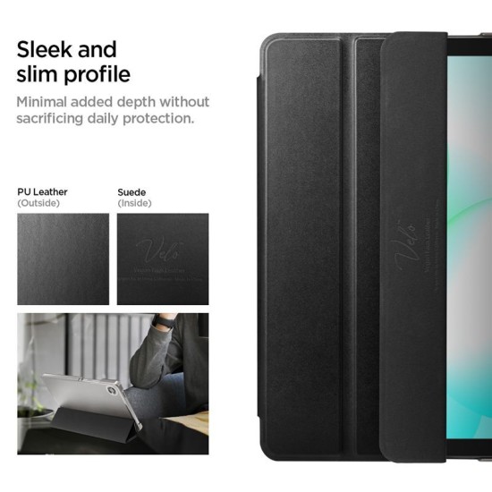 Husa Tableta Spigen Smart Fold pentru Samsung Galaxy Tab A11 (2025) / A9 (2023), Black (Ingredi, ACS11175) by www.silkase.ro