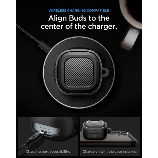Husa Spigen Rugged Armor pentru Samsung Galaxy Buds 4 Pro / Buds 4, Matte Black Husa Spigen Rugged Armor pentru Samsung Galaxy Buds 4 Pro / Buds 4, Matte Black (Pro, ACS11200) by www.silkase.ro