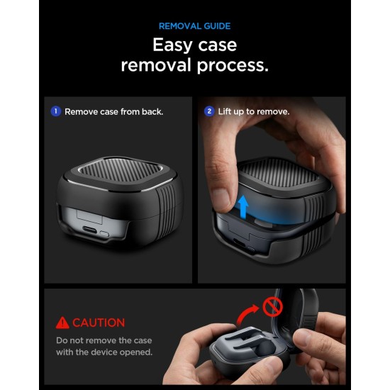 Husa Spigen Rugged Armor pentru Samsung Galaxy Buds 4 Pro / Buds 4, Matte Black Husa Spigen Rugged Armor pentru Samsung Galaxy Buds 4 Pro / Buds 4, Matte Black (Pro, ACS11200) by www.silkase.ro