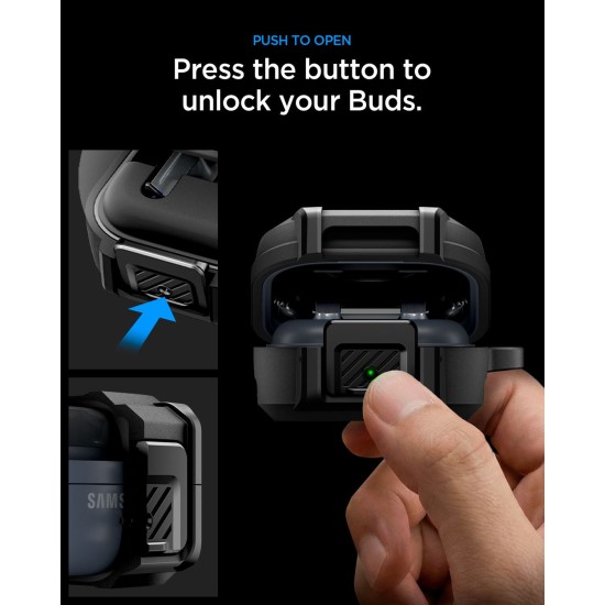 Husă Spigen Lock Fit pentru Samsung Galaxy Buds 4 Pro / Buds 4, Matte Black Husă Spigen Lock Fit pentru Samsung Galaxy Buds 4 Pro / Buds 4, Matte Black (Pro, ACS11202) by www.silkase.ro
