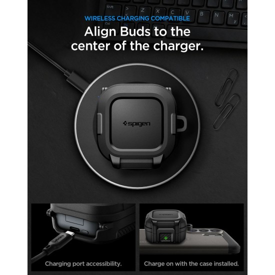 Husă Spigen Lock Fit pentru Samsung Galaxy Buds 4 Pro / Buds 4, Matte Black Husă Spigen Lock Fit pentru Samsung Galaxy Buds 4 Pro / Buds 4, Matte Black (Pro, ACS11202) by www.silkase.ro