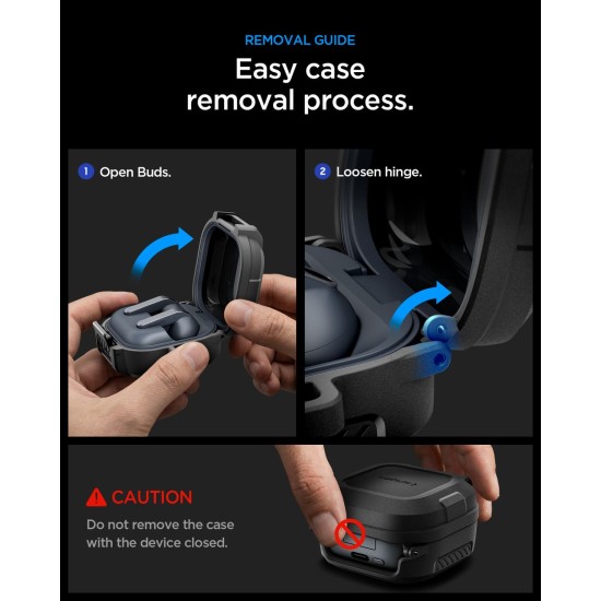 Husă Spigen Lock Fit pentru Samsung Galaxy Buds 4 Pro / Buds 4, Matte Black Husă Spigen Lock Fit pentru Samsung Galaxy Buds 4 Pro / Buds 4, Matte Black (Pro, ACS11202) by www.silkase.ro