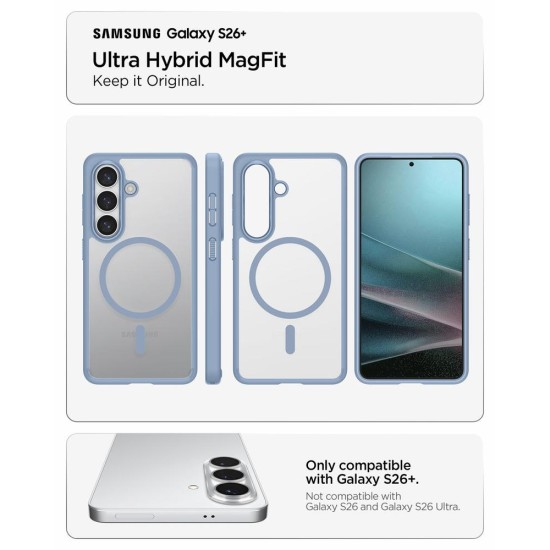 Husa Spigen Ultra Hybrid MagSafe pentru Samsung Galaxy S26+, Albastru Deschis (S26 Plus, ACS11213) by www.silkase.ro