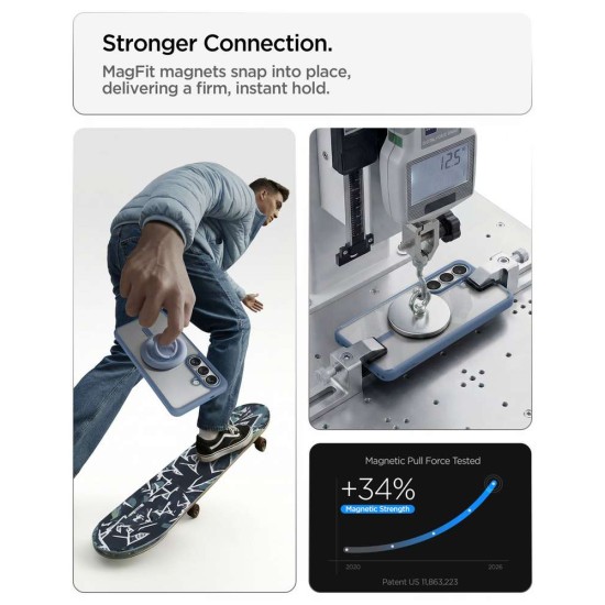 Husa Spigen Ultra Hybrid MagSafe pentru Samsung Galaxy S26+, Albastru Deschis (S26 Plus, ACS11213) by www.silkase.ro