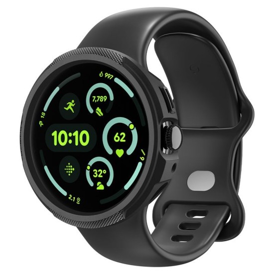 Husa de Protectie Spigen Liquid Air V2 pentru Google Pixel Watch 4 45mm, Matte Black (Pixel Watch 4, ACS11222) by www.silkase.ro