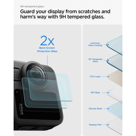 Set 2 Folii de Protecție Spigen Glass tR Slim pentru GoPro MAX 2 - Transparent Set 2 Folii de Protecție Spigen Glass tR Slim pentru GoPro MAX 2 - Transparent (Ingredi, AGL11230) by www.silkase.ro