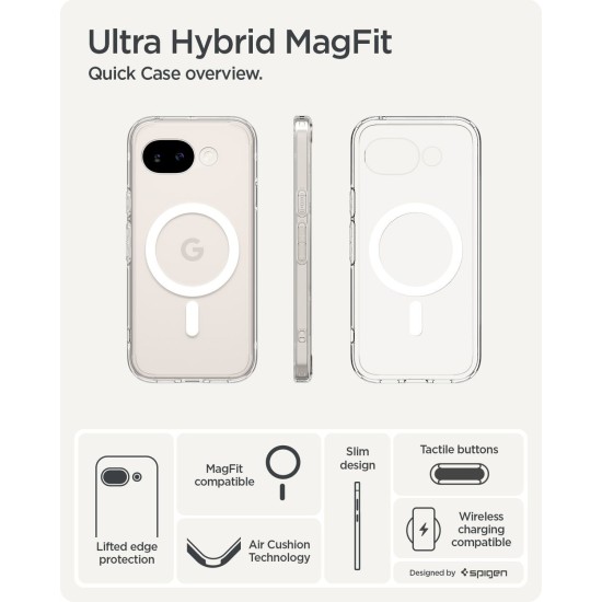 Husa Spigen Ultra Hybrid MagSafe pentru Google Pixel 10a, Clear White (Pixel 10a, ACS11276) by www.silkase.ro