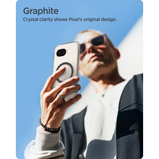 Husa Spigen Ultra Hybrid MagSafe pentru Google Pixel 10a, Clear Graphite (Pixel 10a, ACS11277) by www.silkase.ro