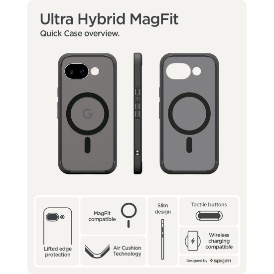 Husa Spigen Ultra Hybrid MagSafe pentru Google Pixel 10a, Frost Black (Pixel 10a, ACS11278) by www.silkase.ro