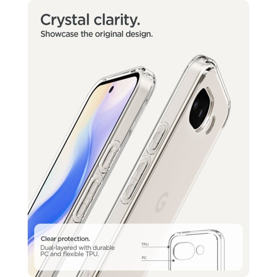 Husa Spigen Ultra Hybrid pentru Google Pixel 10a, Crystal Clear (Pixel 10a, ACS11279) by www.silkase.ro