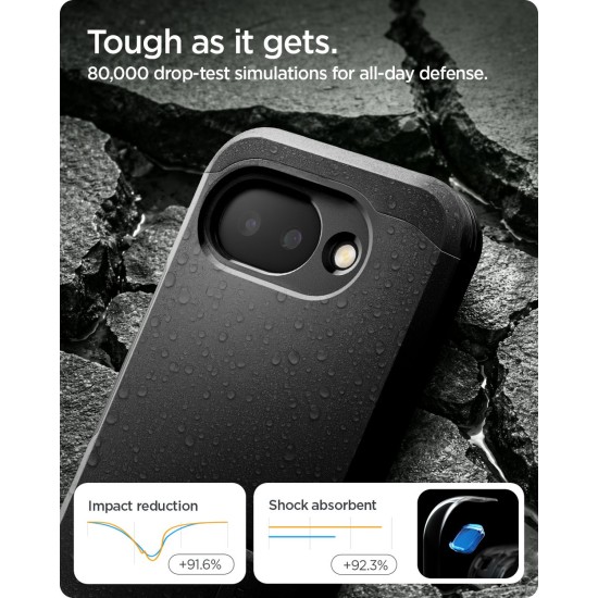 Husă Spigen Tough Armor MagSafe pentru Google Pixel 10a, Black (Pixel 10a, ACS11280) by www.silkase.ro