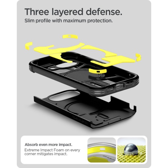Husă Spigen Tough Armor MagSafe pentru Google Pixel 10a, Black (Pixel 10a, ACS11280) by www.silkase.ro