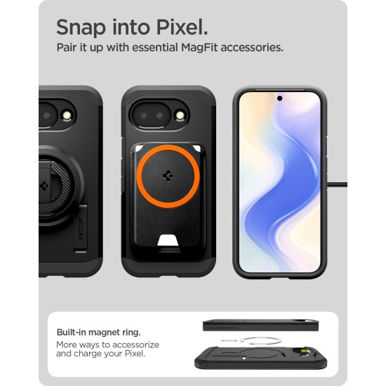 Husă Spigen Tough Armor MagSafe pentru Google Pixel 10a, Black (Pixel 10a, ACS11280) by www.silkase.ro