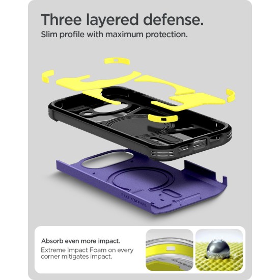 Husa Spigen Tough Armor MagSafe pentru Google Pixel 10a, Ash Violet (Pixel 10a, ACS11281) by www.silkase.ro