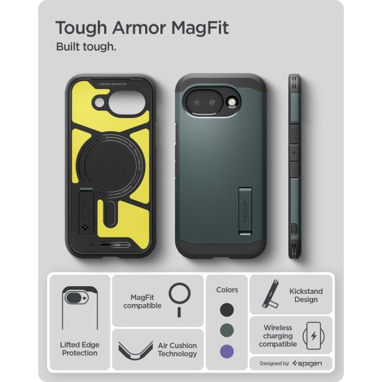 Husa Spigen Tough Armor MagSafe pentru Google Pixel 10a, Abyss Green (Pixel 10a, ACS11282) by www.silkase.ro