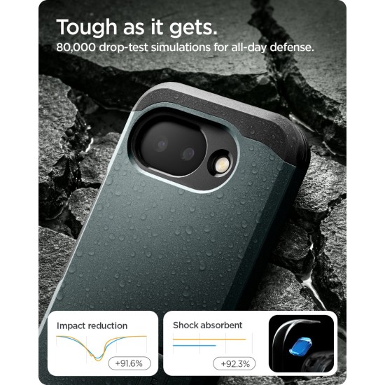 Husa Spigen Tough Armor MagSafe pentru Google Pixel 10a, Abyss Green (Pixel 10a, ACS11282) by www.silkase.ro