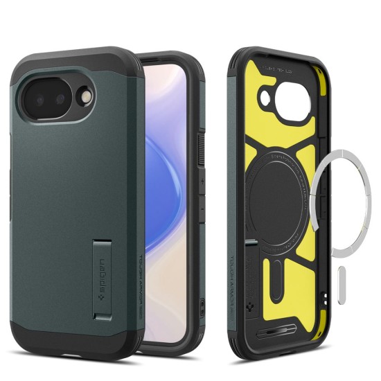 Husa Spigen Tough Armor MagSafe pentru Google Pixel 10a, Abyss Green (Pixel 10a, ACS11282) by www.silkase.ro