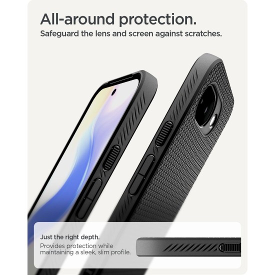 Husă Spigen Liquid Air pentru Google Pixel 10a, Matte Black (Pixel 10a, ACS11285) by www.silkase.ro