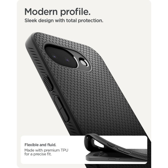 Husă Spigen Liquid Air pentru Google Pixel 10a, Matte Black (Pixel 10a, ACS11285) by www.silkase.ro