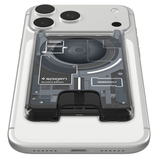 Husa Spigen Ultra Hybrid Wallet MagSafe, Zero One Black, Design Tech cu Portcard Husa Spigen Ultra Hybrid Wallet MagSafe, Zero One Black, Design Tech cu Portcard (iPhone 17e, AFA11304) by www.silkase.ro