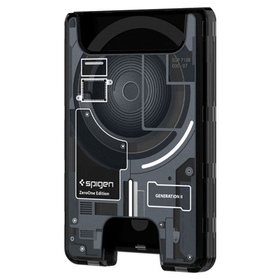 Husa Spigen Ultra Hybrid Wallet MagSafe, Zero One Black, Design Tech cu Portcard Husa Spigen Ultra Hybrid Wallet MagSafe, Zero One Black, Design Tech cu Portcard (iPhone 17e, AFA11304) by www.silkase.ro