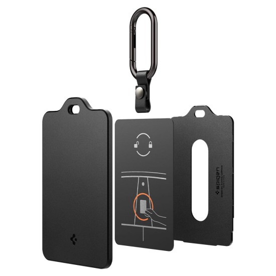 Suport Card Cheie Tesla Spigen, Negru - Protecție Premium (Accesorii auto, ACP11310) by www.silkase.ro