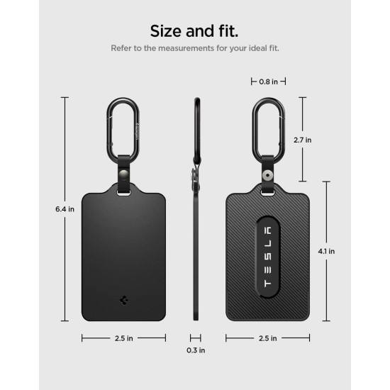 Suport Card Cheie Tesla Spigen, Negru - Protecție Premium (Accesorii auto, ACP11310) by www.silkase.ro