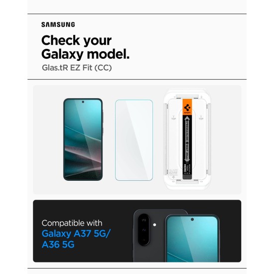 Folie de Sticla Spigen Glass tR EZ Fit HD pentru Samsung Galaxy A37 5G / A36 5G, 1 Bucata (A37, AGL11365) by www.silkase.ro
