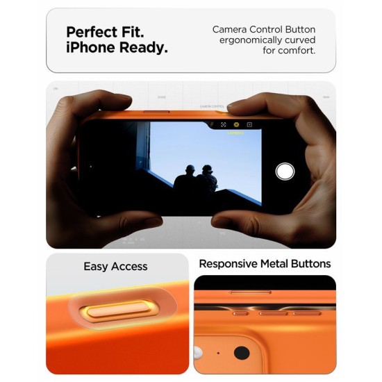 Husă Spigen Silicone Fit MagSafe pentru iPhone 17 Pro, Cosmic Orange (iPhone 17 Pro, ACS11379) by www.silkase.ro