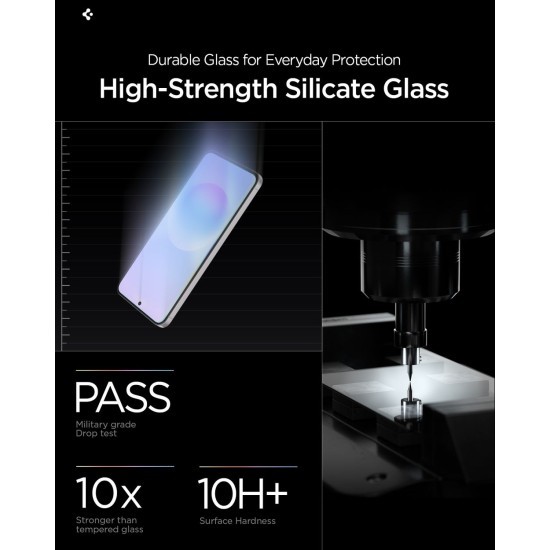 Set 2 Folii de Protecție Ecran Spigen Glass tR EZ Fit Pro pentru Samsung Galaxy A57 5G, Sticlă Securizată (A57, AGL11397) by www.silkase.ro