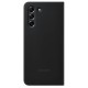 Husă Originală Samsung Clear View Case pentru Galaxy S21 FE, Dark Gray (Bakr, EF-ZG990CBEGEW) by www.silkase.ro