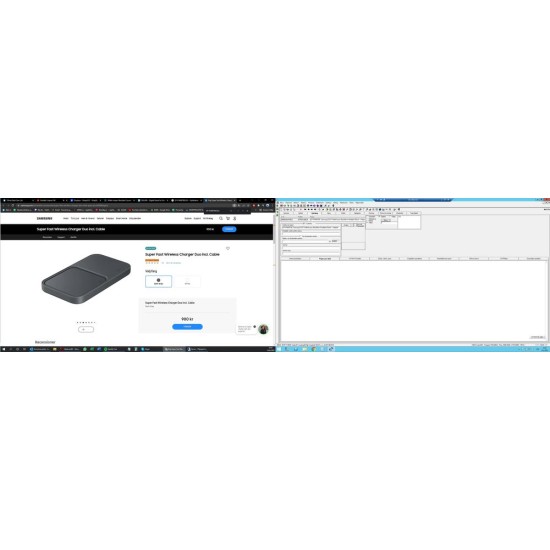 Încărcător Wireless Samsung DUO Pad EP-P5400TBE, Negru, cu Adaptor Inclus (Bakr, EP-P5400TBEGEU) by www.silkase.ro