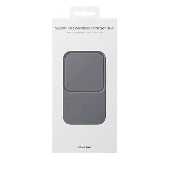 Încărcător Wireless Samsung DUO Pad EP-P5400TBE, Negru, cu Adaptor Inclus (Bakr, EP-P5400TBEGEU) by www.silkase.ro