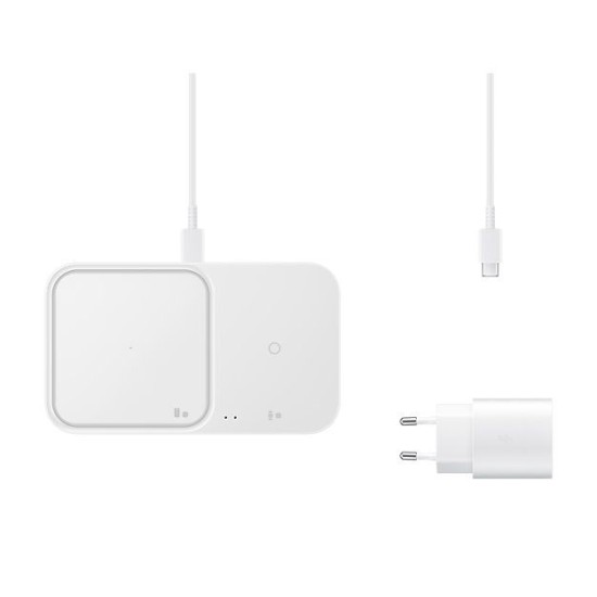 Pad Încărcare Wireless Original Samsung DUO (EP-P5400BWE), 15W, Alb Pad Încărcare Wireless Original Samsung DUO (EP-P5400BWE), 15W, Alb (Bakr, EP-P5400BWEGEU) by www.silkase.ro