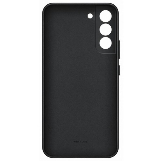 Husa Originala Samsung Leather Cover pentru Galaxy S22+, Neagra (Bakr, EF-VS906LBEGWW) by www.silkase.ro