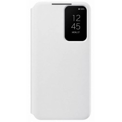 Husa Originala Samsung Clear View Case pentru Galaxy S22, Alba