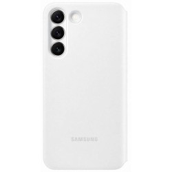 Husa Originala Samsung Clear View Case pentru Galaxy S22, Alba Husa Originala Samsung Clear View Case pentru Galaxy S22, Alba