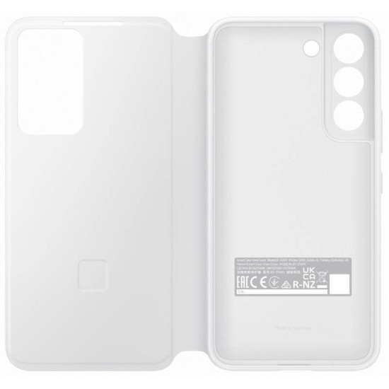 Husa Originala Samsung Clear View Case pentru Galaxy S22, Alba Husa Originala Samsung Clear View Case pentru Galaxy S22, Alba (Bakr, EF-ZS901CWEGEW) by www.silkase.ro