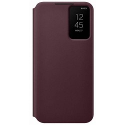 Husa Originala Samsung Clear View Case pentru Galaxy S22+, Vișiniu (Burgundy)