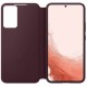 Husa Originala Samsung Clear View Case pentru Galaxy S22+, Vișiniu (Burgundy) (Bakr, EF-ZS906CEEGWW) by www.silkase.ro