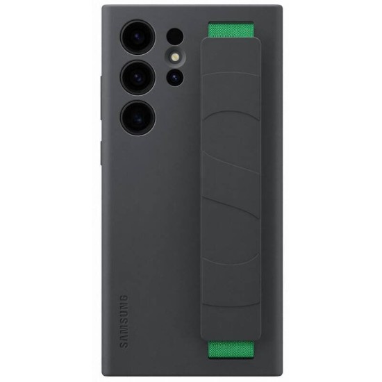 Husa Originala Samsung Silicone Cover with Strap pentru Galaxy S23 Ultra, Black (EF-GS918TBE) (Bakr, EF-GS918TBEGWW) by www.silkase.ro