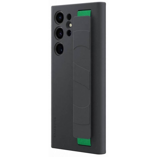 Husa Originala Samsung Silicone Cover with Strap pentru Galaxy S23 Ultra, Black (EF-GS918TBE) (Bakr, EF-GS918TBEGWW) by www.silkase.ro