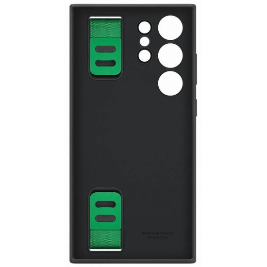 Husa Originala Samsung Silicone Cover with Strap pentru Galaxy S23 Ultra, Black (EF-GS918TBE) (Bakr, EF-GS918TBEGWW) by www.silkase.ro