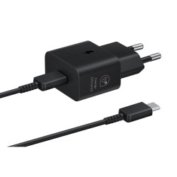 Încărcător Retea Samsung USB-C 25W Travel Charger + Cablu Date USB-C Negru EP-T2510XBE